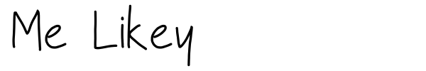 Me Likey font preview
